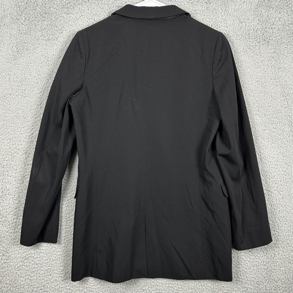 J Crew Wool Blend Jacket Coat Blazer Womens 4 Black Falp Pocket Office Career - Picture 2 of 10
